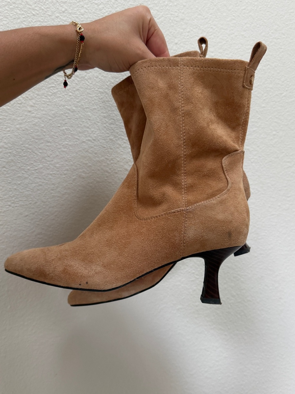 genuine suede booties